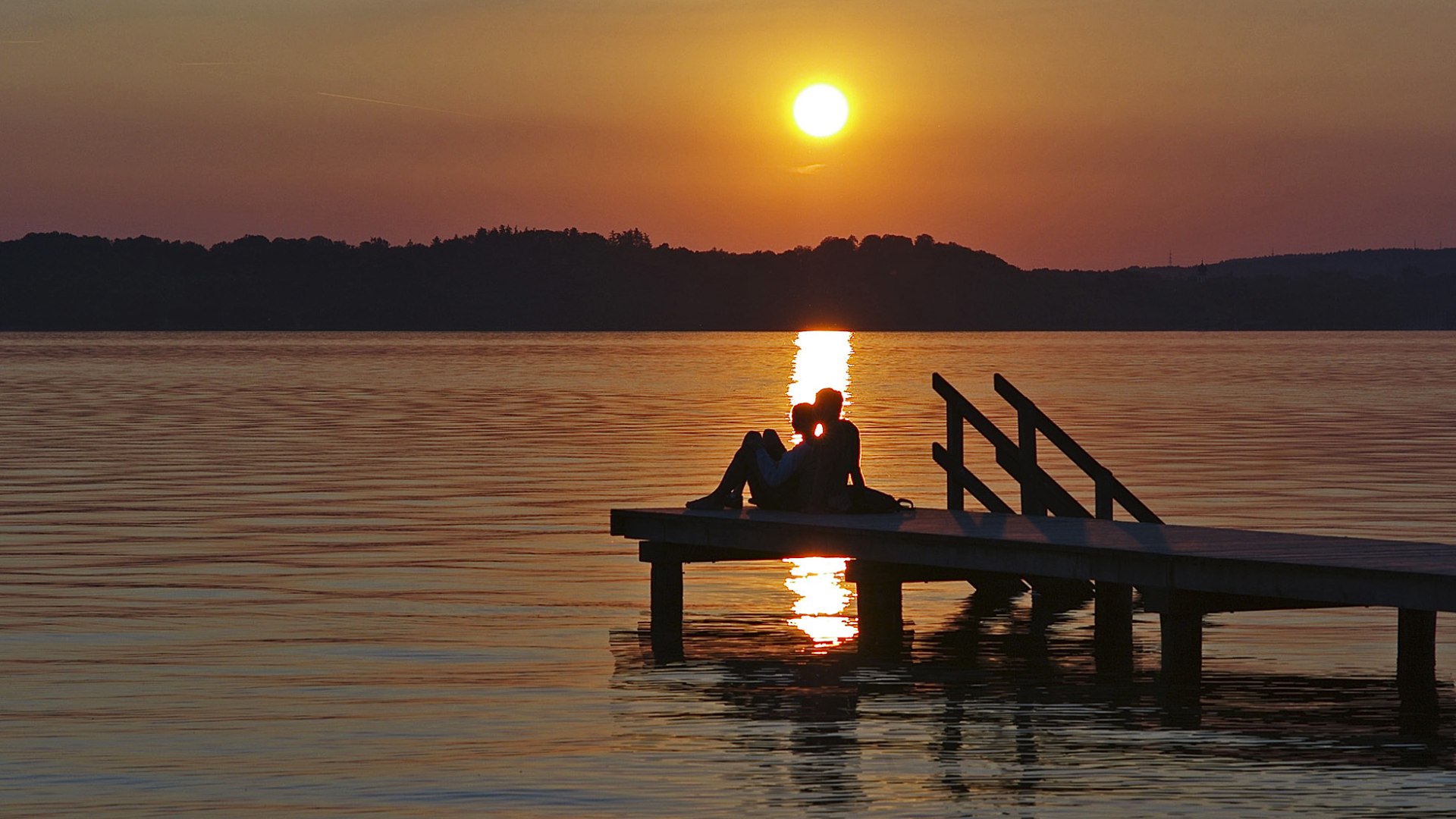 Abendrot am See